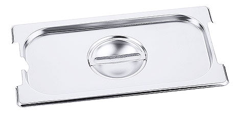 Edelstahl-Gastronorm-Deckel mit Griff.