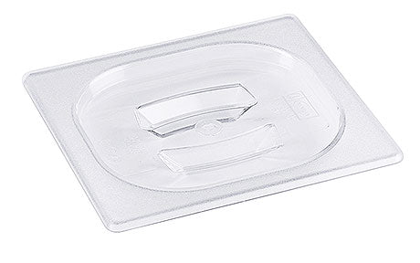 Transparenter GN-Behälterdeckel aus Kunststoff.