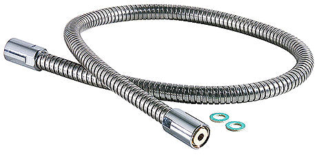 Flexibler Metallschlauch mit Dichtungen.