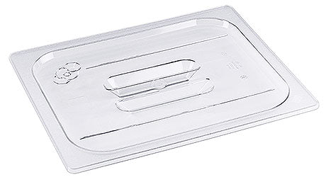 Transparenter GN-Behälterdeckel aus Kunststoff.