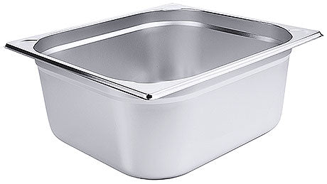 Edelstahl-Gastronormbehälter für Küche.