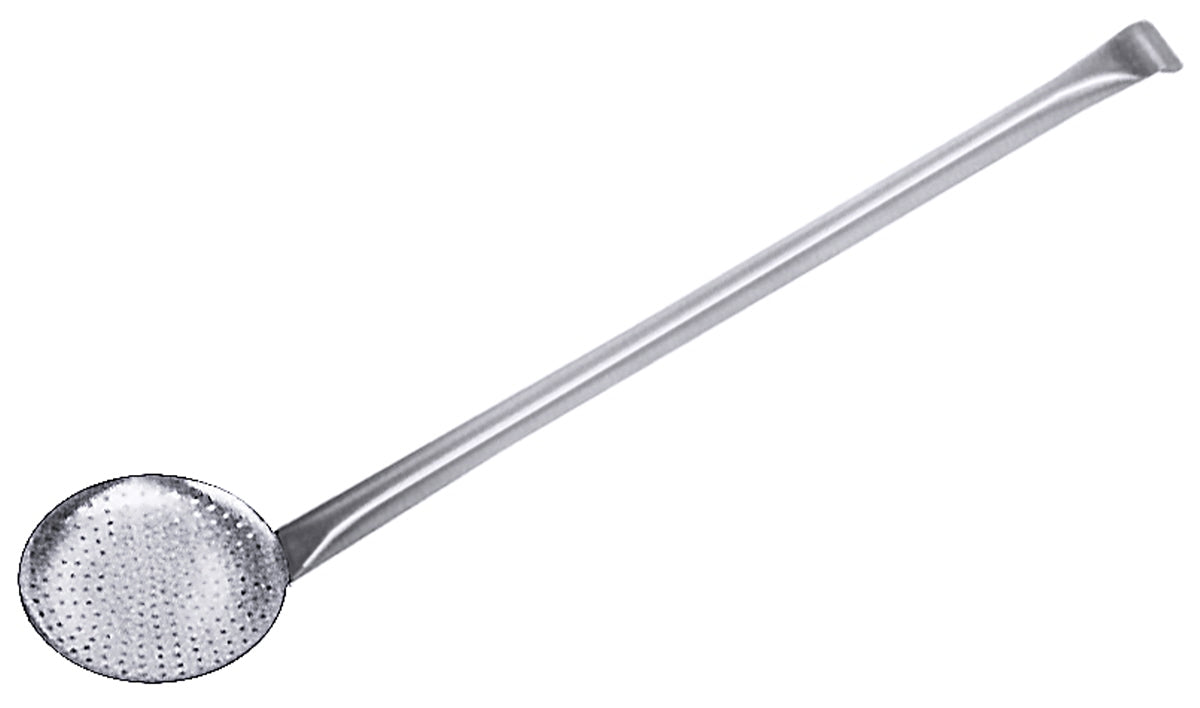Langer Schaumlöffel aus Edelstahl.