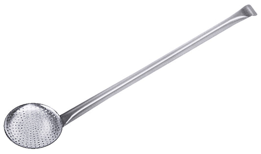 Langer Schaumlöffel aus Edelstahl.
