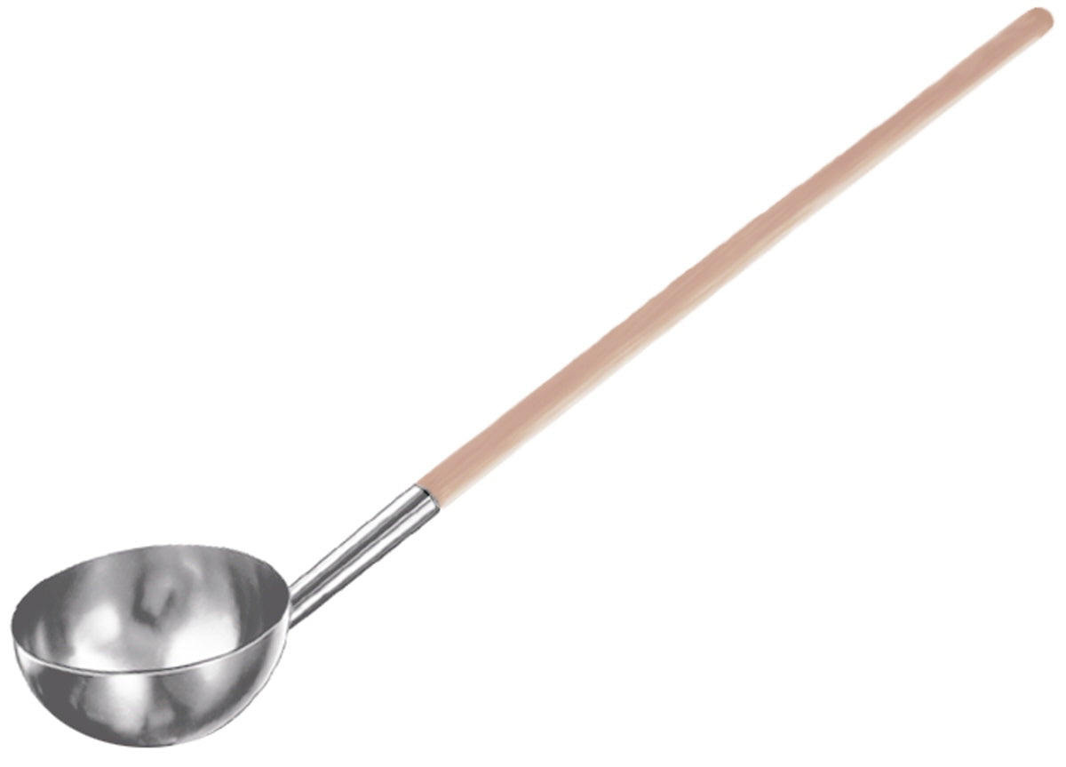 Langer Schöpflöffel aus Metall.