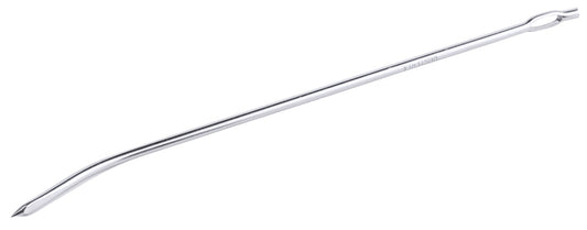 Silberne Bratennadel aus Metall.