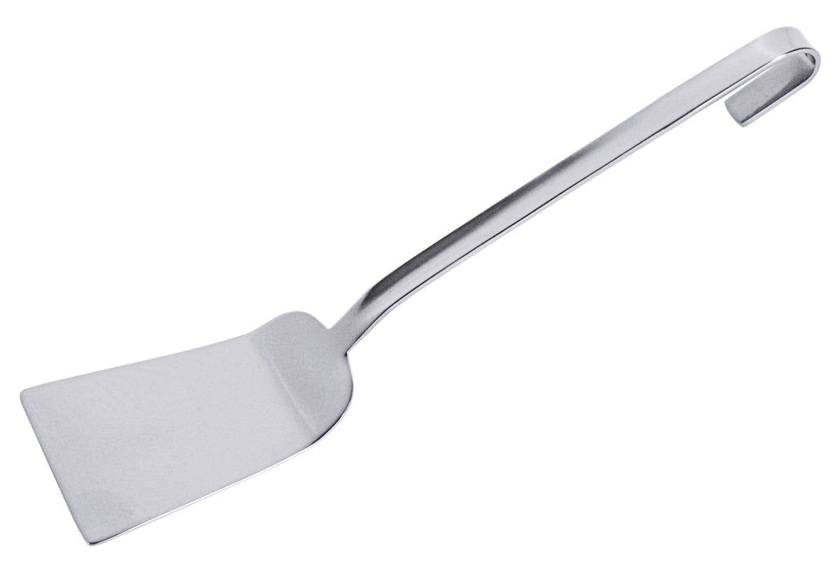 Metallspatel mit gebogenem Griff.