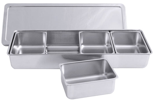 Edelstahl-Gastronomiebehälter mit Deckel