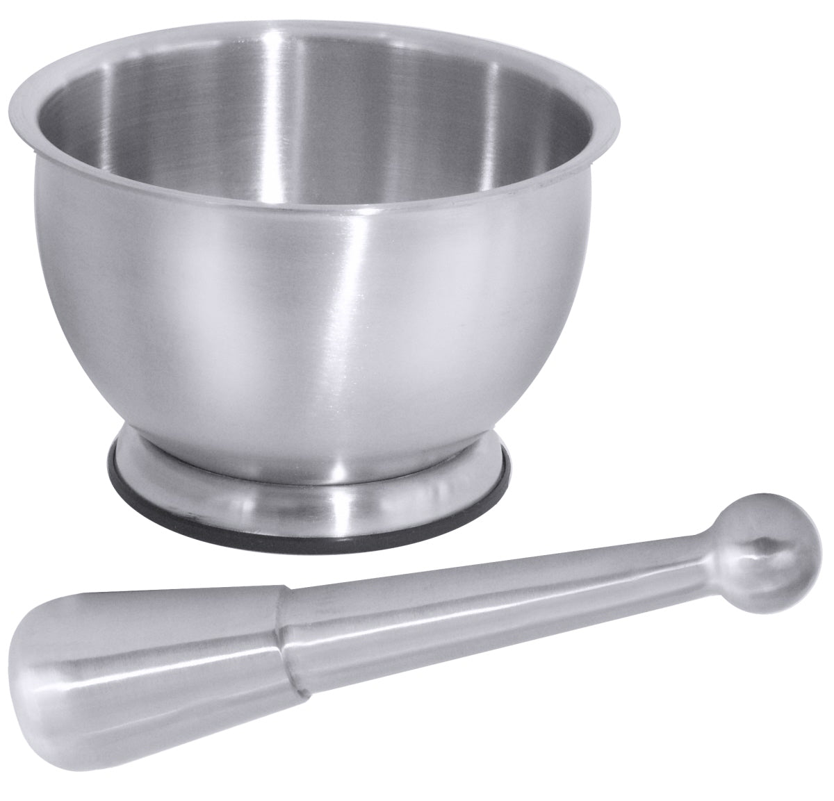 Metall-Mörser und Stößel Set.