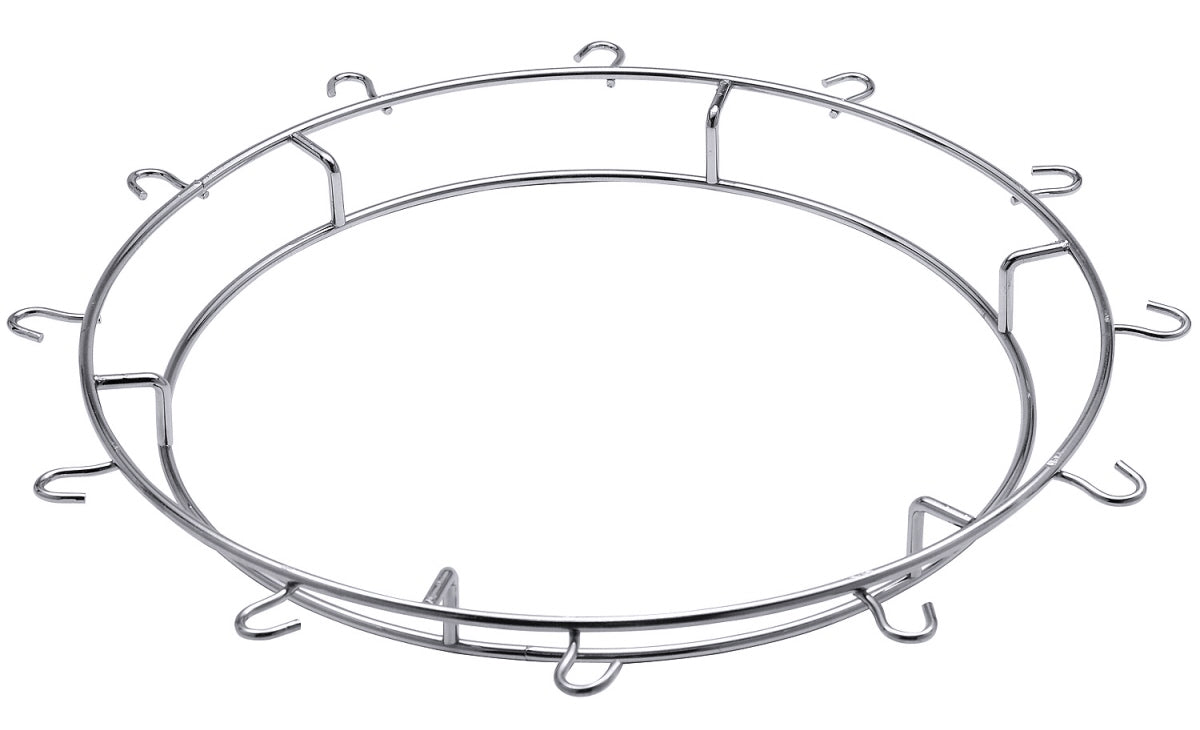 Runder Topfdeckelhalter aus Metall.