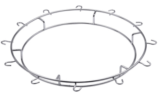 Runder Topfdeckelhalter aus Metall.