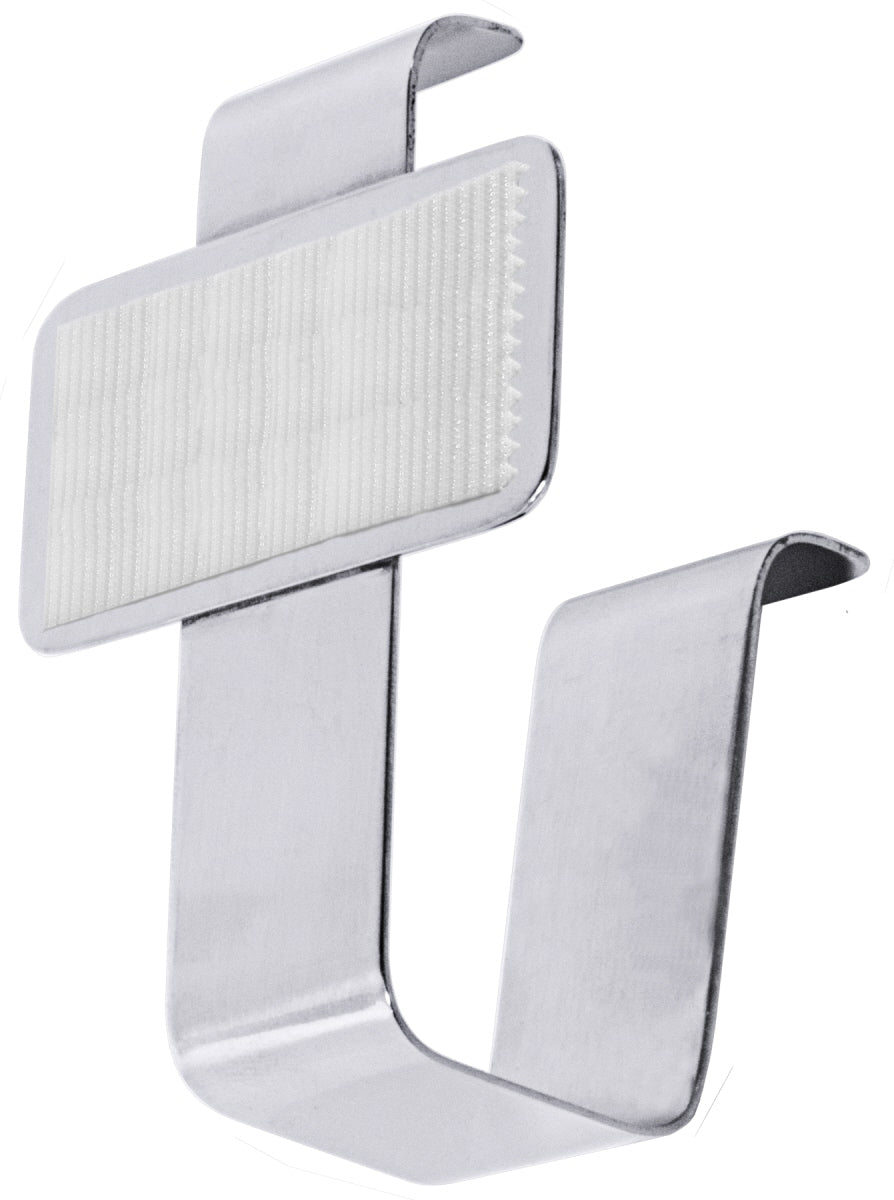 Metallhaken mit Klebefläche.