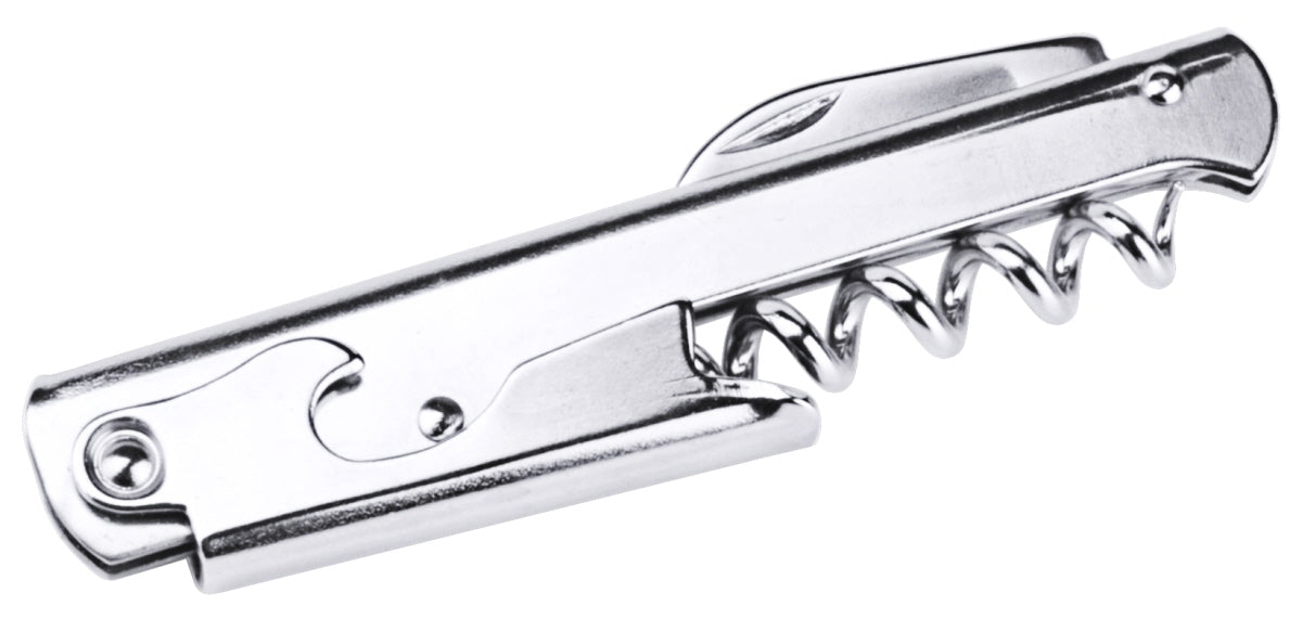 Kellnermesser aus Metall, geschlossen.