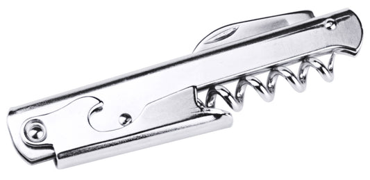Kellnermesser aus Metall, geschlossen.