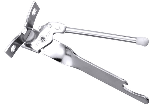 Dosenöffner aus Metall, silber.