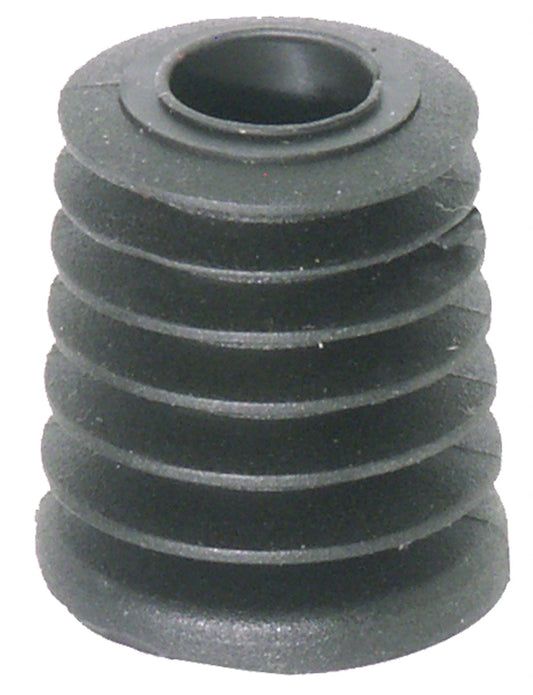 Schwarzer Gummipuffer für Möbel.