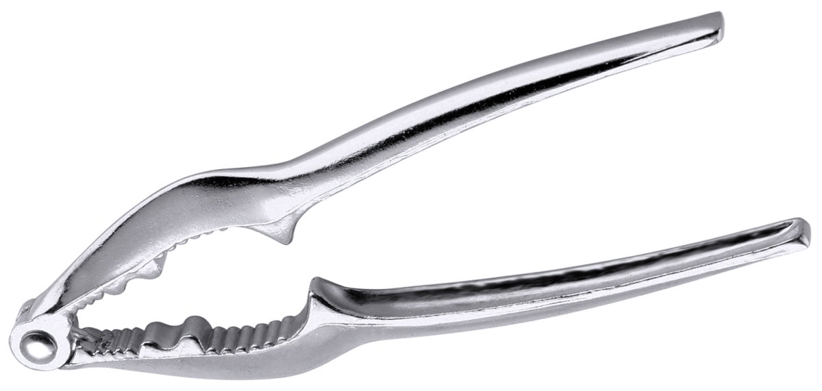 Nussknacker aus Metall, silberfarben.