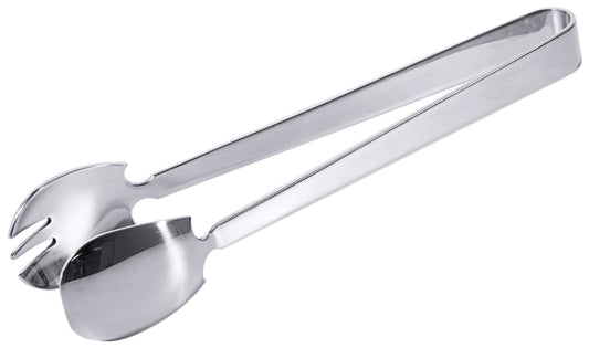 Metall-Salatbesteckzange aus Edelstahl.
