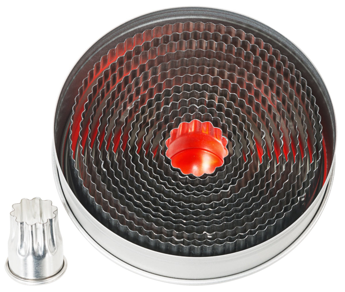 Runde Ausstechformen aus Metall.
