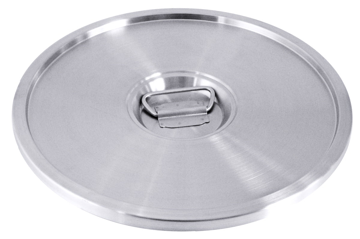 Edelstahl-Topfdeckel mit Griff.