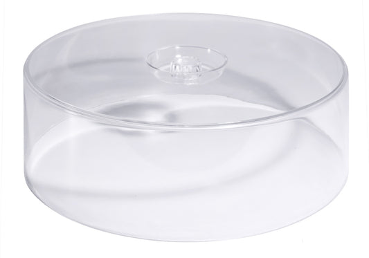 Transparente Kuchenhaube aus Kunststoff.
