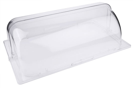 Transparente Abdeckhaube für Speisen.