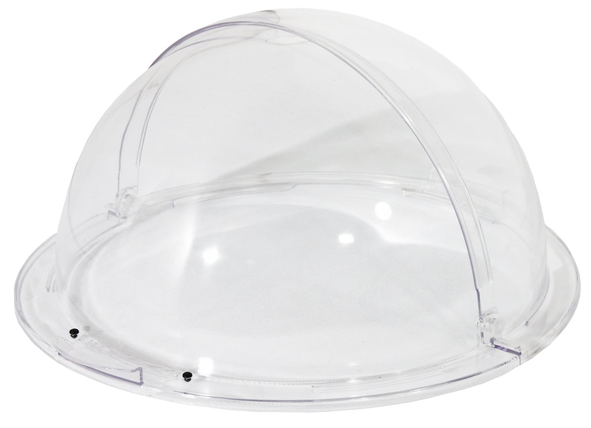 Transparente Abdeckhaube für Speisen.