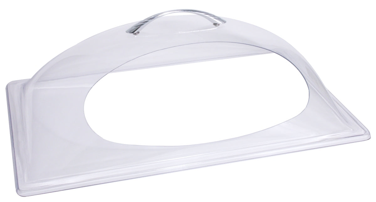Transparente Abdeckhaube für Speisen.