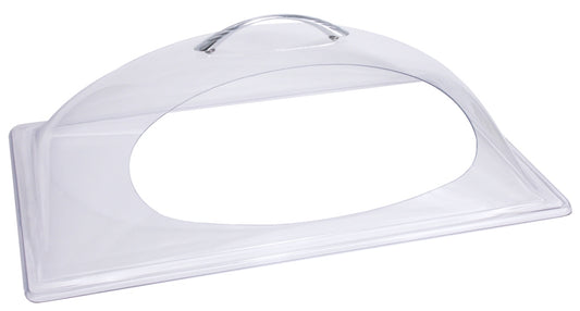 Transparente Abdeckhaube für Speisen.
