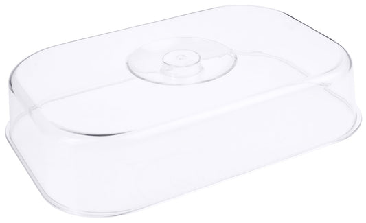 Transparente Abdeckhaube für Speisen.