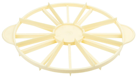 Kuchen- oder Pizzateiler aus Kunststoff.