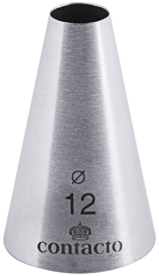 Edelstahl-Spritztülle mit Nummer 12.