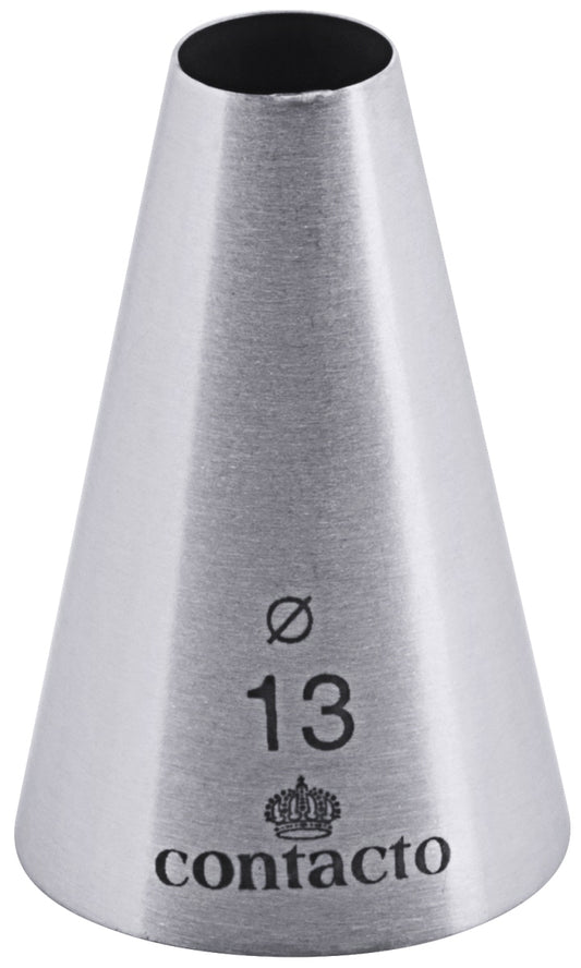Edelstahl-Spritztülle mit Nummer 13.