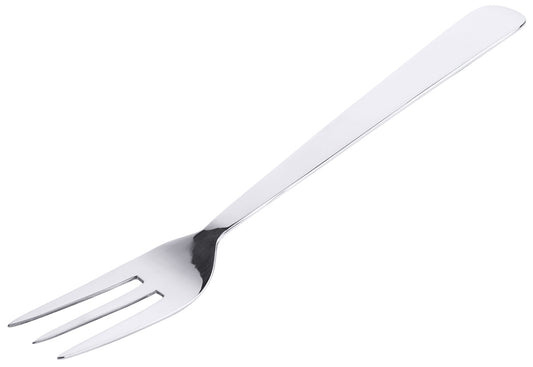 Silberne Gabel mit drei Zinken.