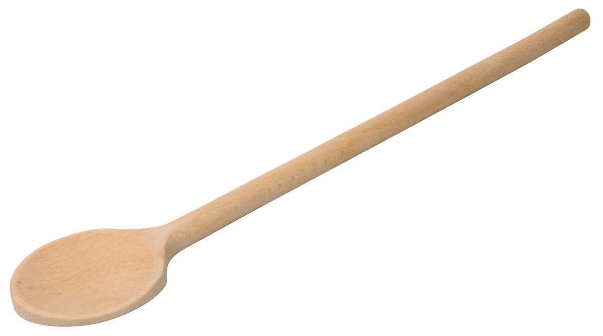 Holzkochlöffel auf weißem Hintergrund