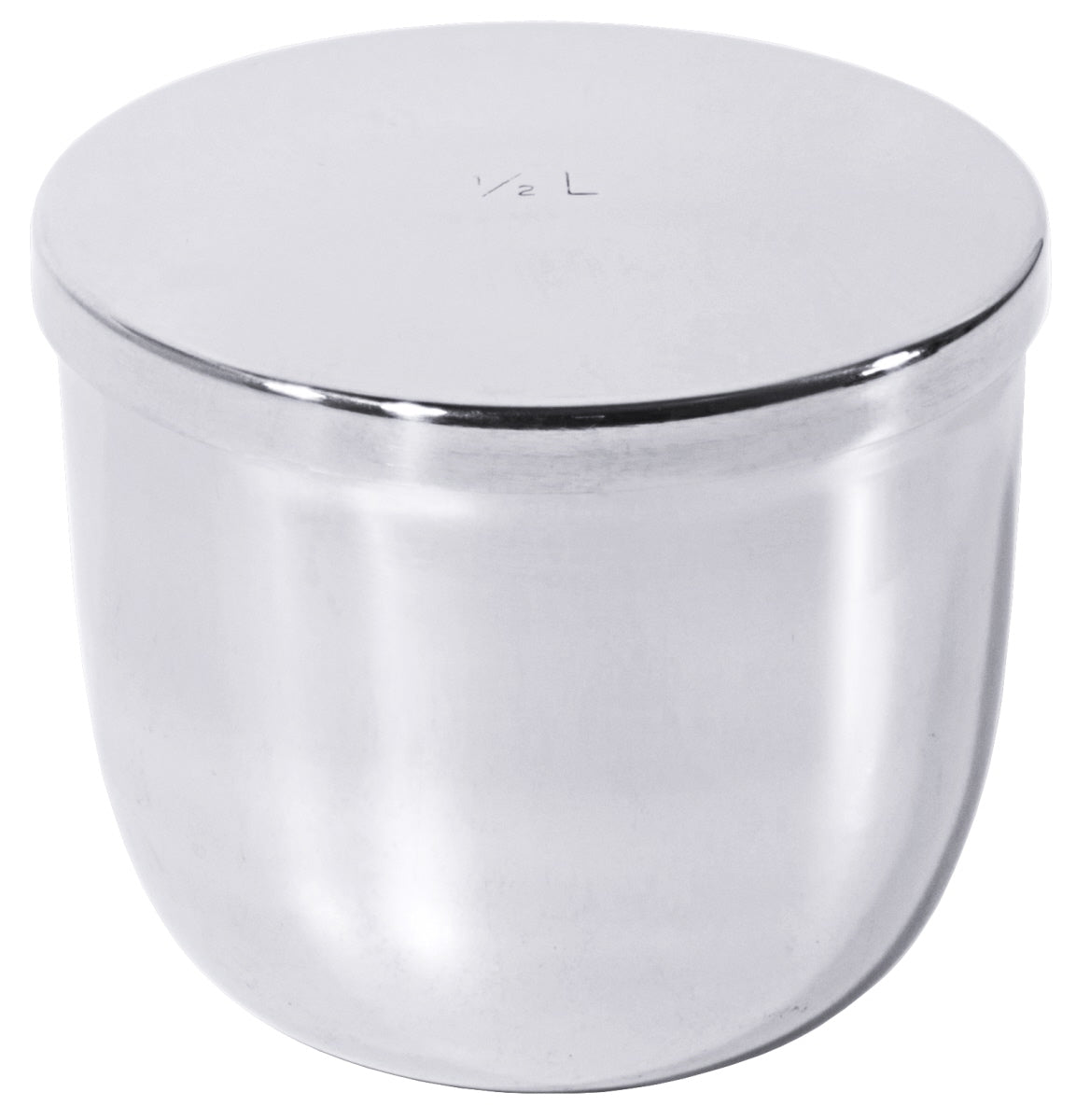 Edelstahlbehälter mit Deckel, 0,5L.