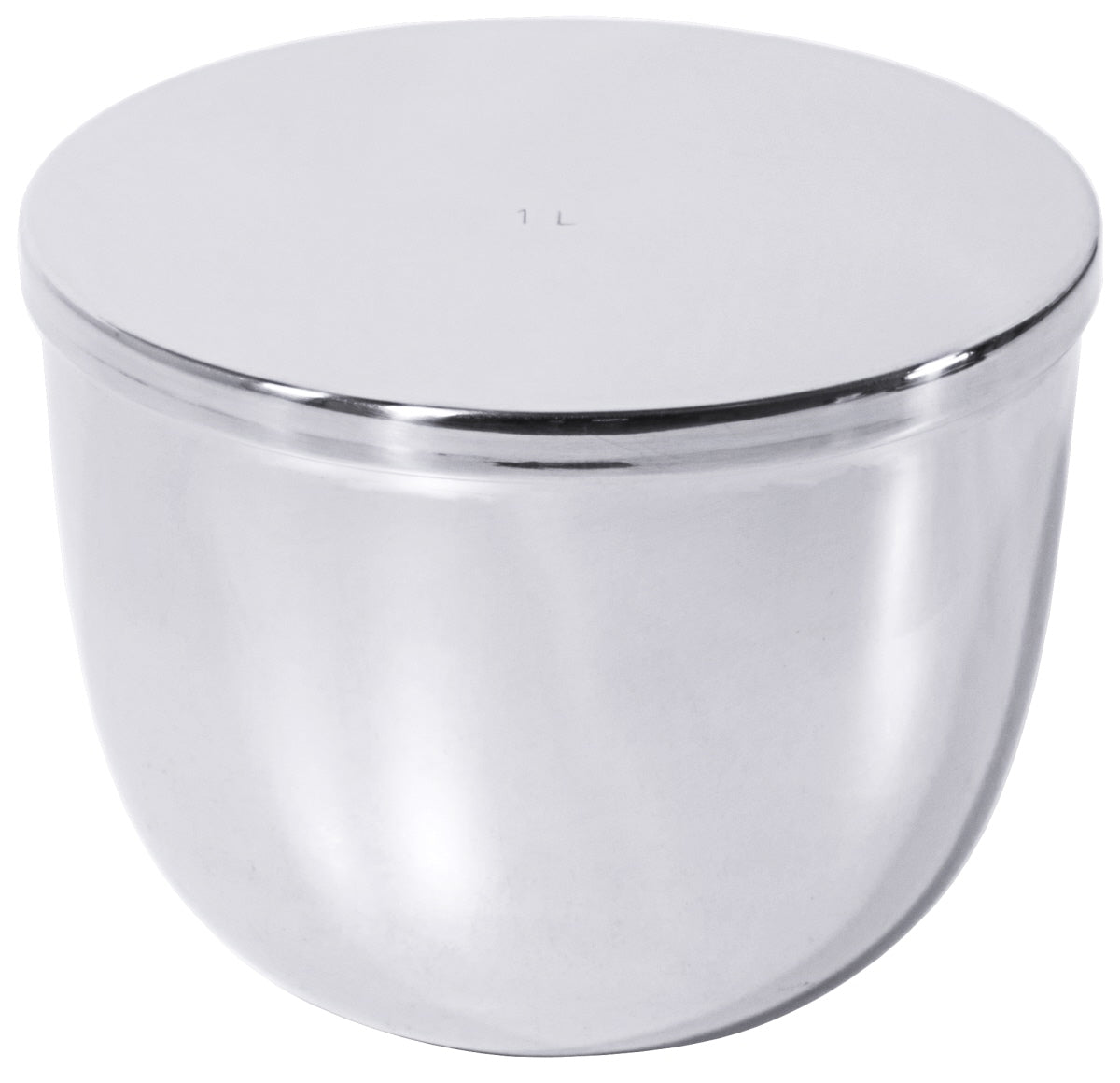 Edelstahlbehälter mit Deckel, 1L.