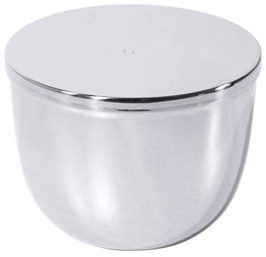Edelstahlbehälter mit Deckel, 1L.