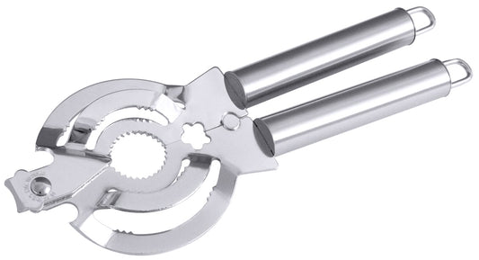 Metallischer Dosenöffner mit Griffen.