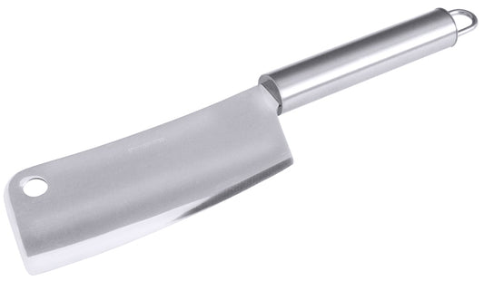 Metallisches Hackmesser mit Loch.