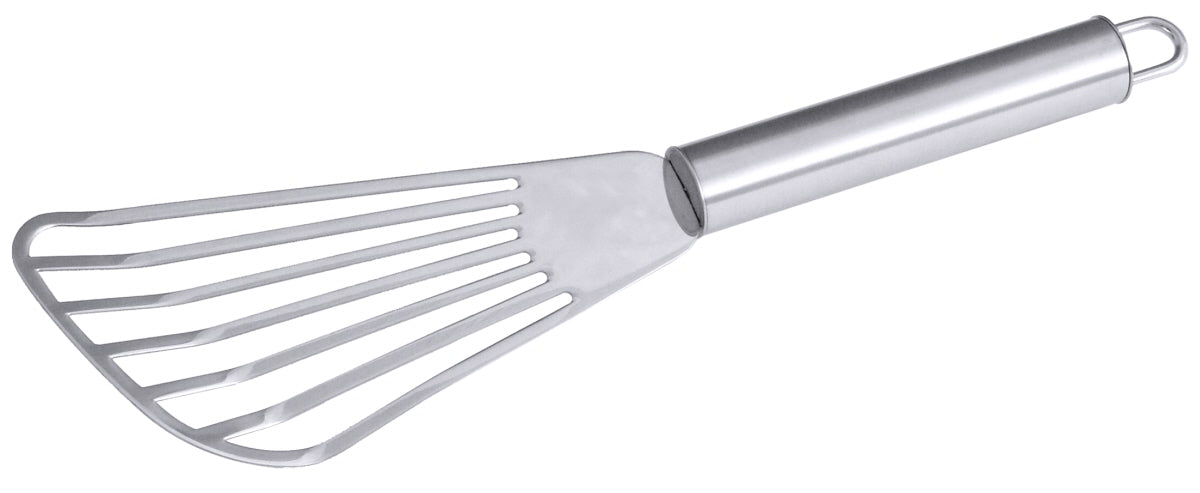 Küchenutensil, Edelstahl, flacher Schaumlöffel.