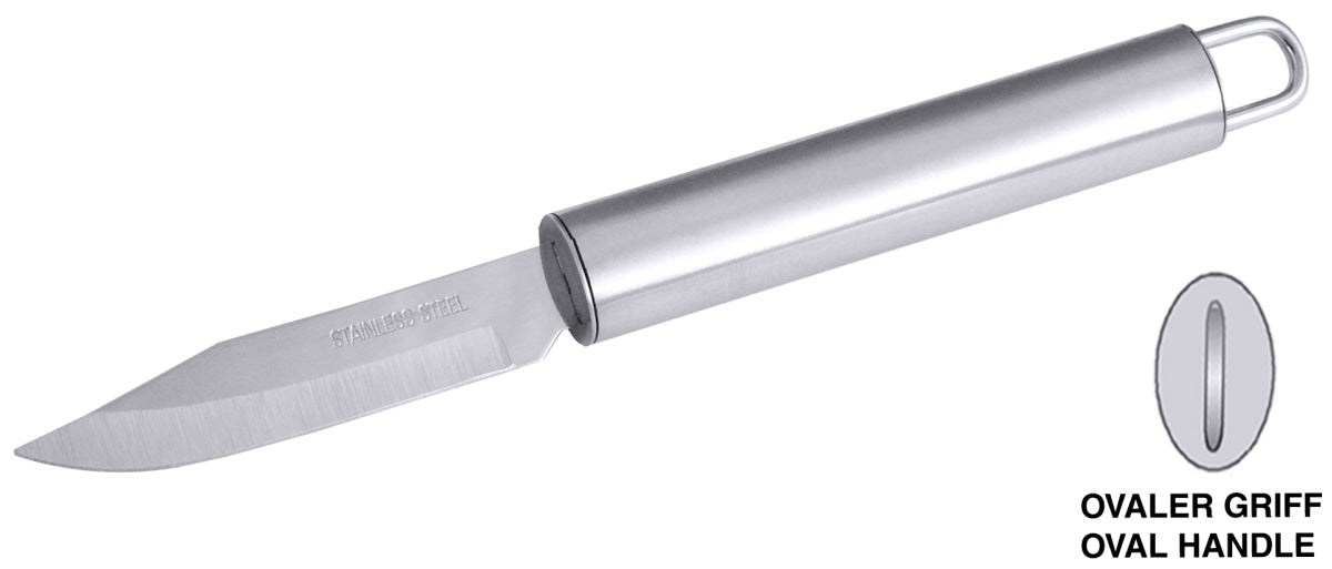 Küchenmesser mit ovalem Griff.