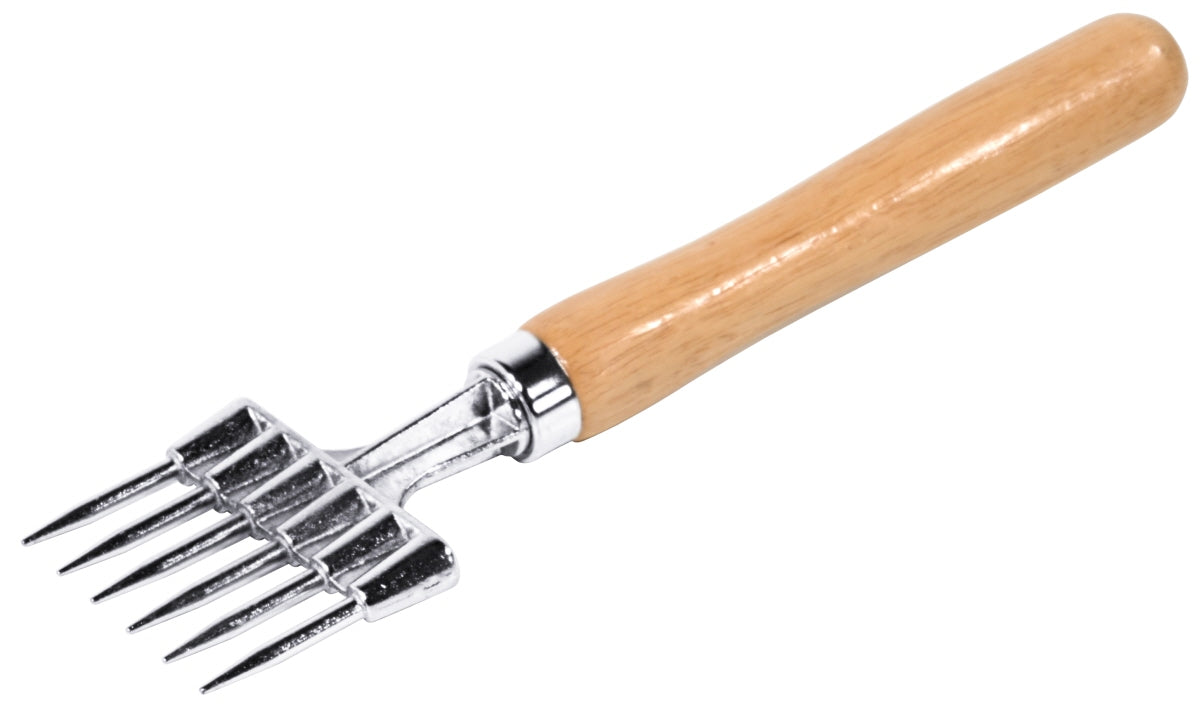 Gabel mit Holzgriff, Edelstahlzinken.