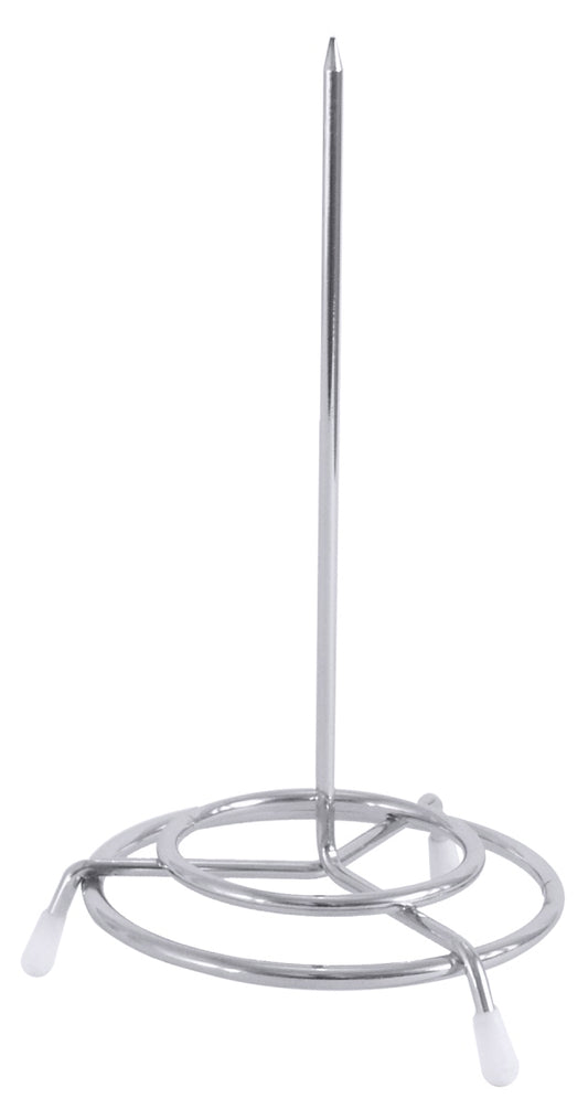 Metallener Bestellblockhalter mit Spitze.