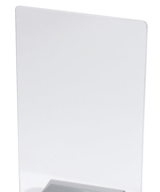 Transparenter Speisekartenhalter aus Acryl.
