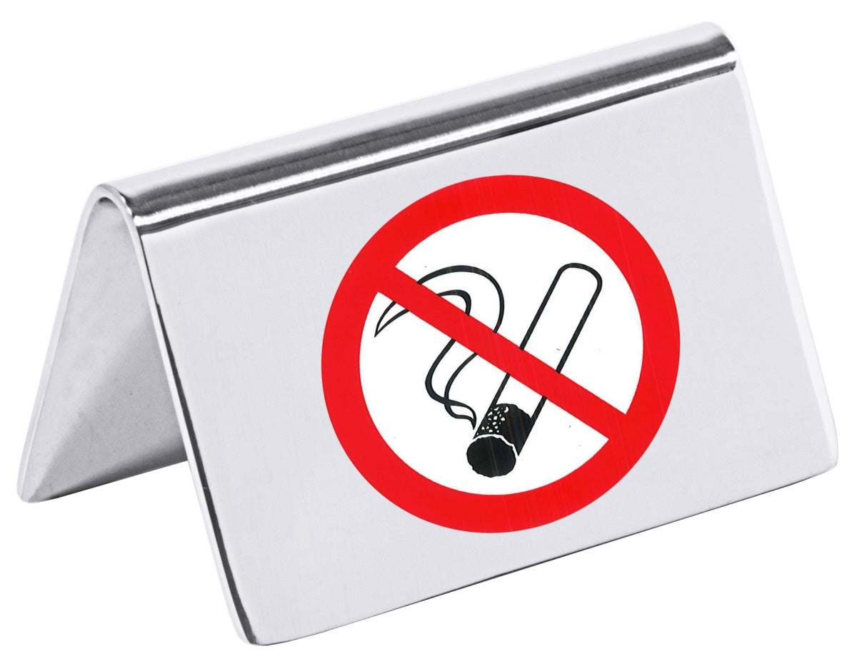 Nichtraucher-Schild aus Edelstahl.