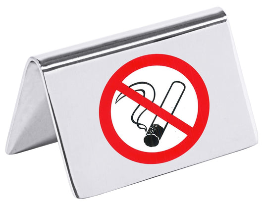 Nichtraucher-Schild aus Edelstahl.