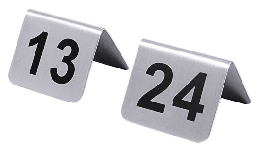 Tischnummern aus Metall, 13, 24.