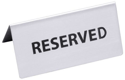 Reserviert-Schild aus Metall.