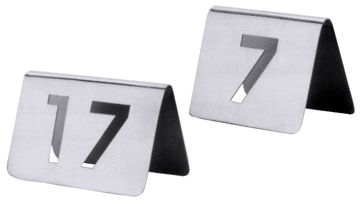 Tischaufsteller mit 17 und 7