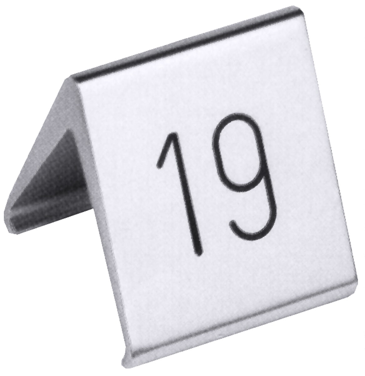 Tischnummern aus Metall, 19 und 9.